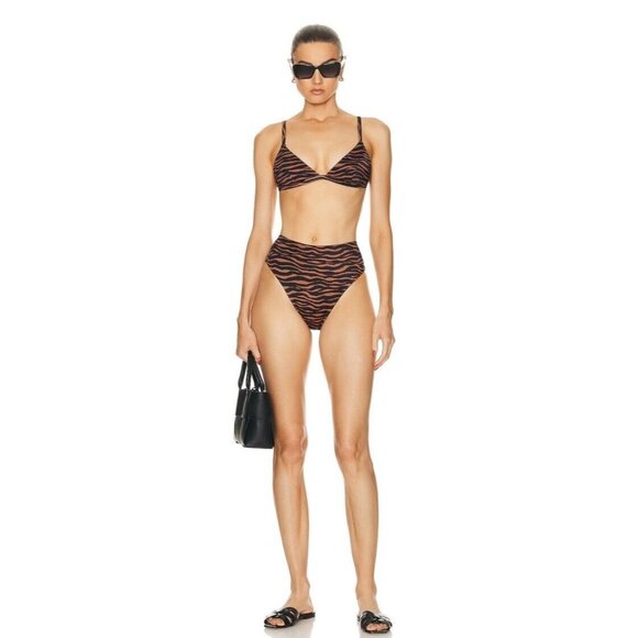CUUP Bikini Bottom Zebra Swim Brown Black - Picture 1 of 4